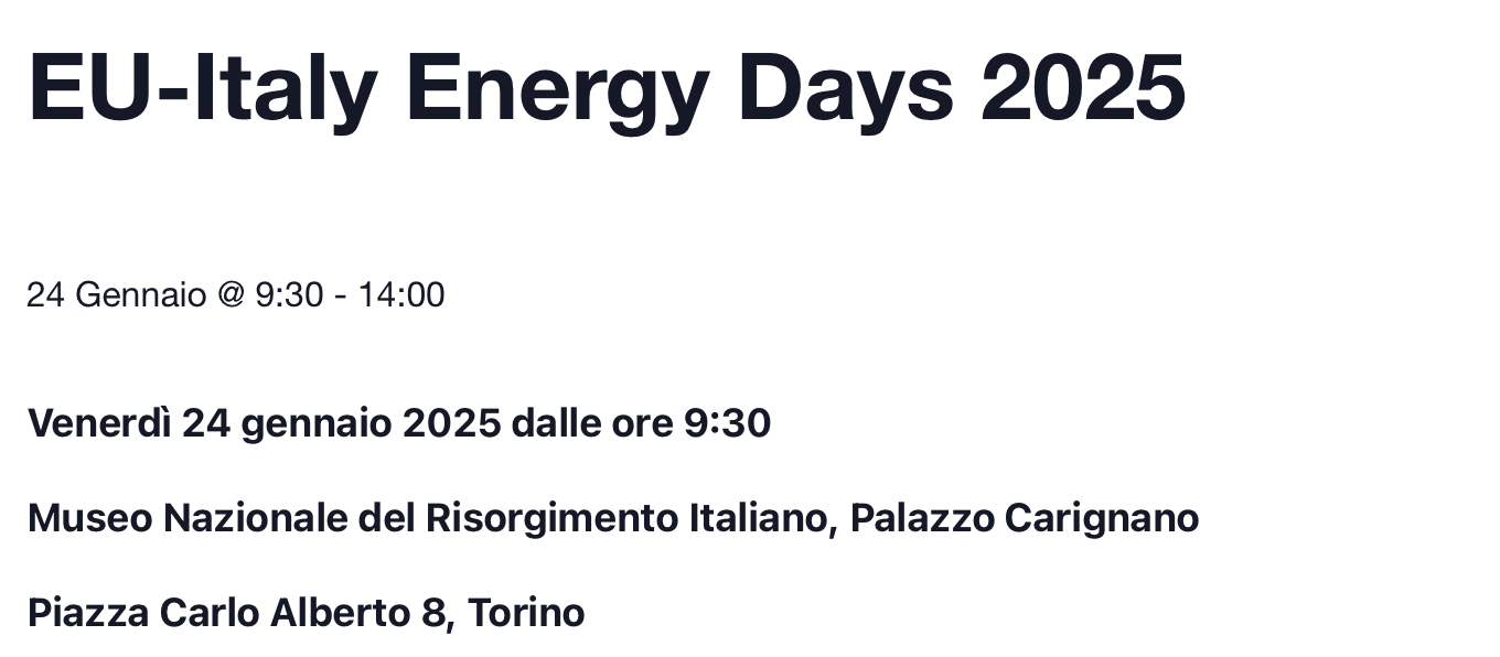 EU-Italy Energy Days 2025